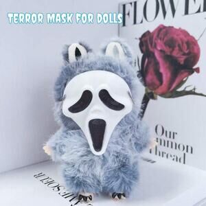 Mini Scream Mask for Dolls –Horror Costume Accessory | Halloween Scary Doll Prop